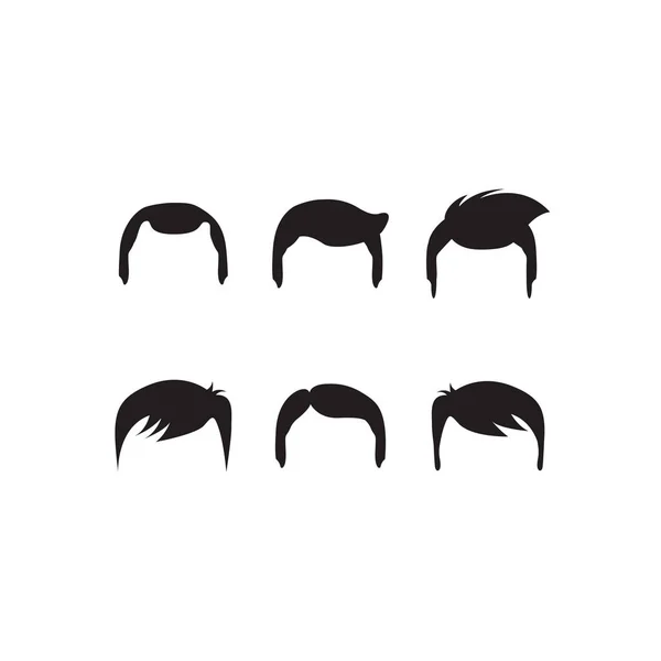 Noir hommes coupes de cheveux — Image vectorielle