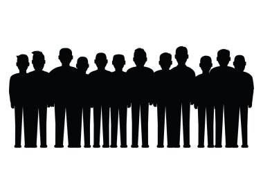 insanlar bir grup siluetleri