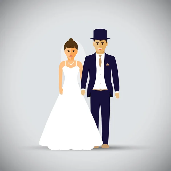 Um casal de casamento — Vetor de Stock