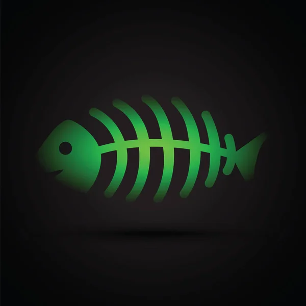 녹색 죽은 물고기 — 스톡 벡터