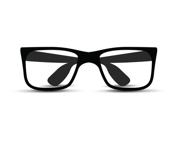 Schwarze und weiße Brille — Stockvektor