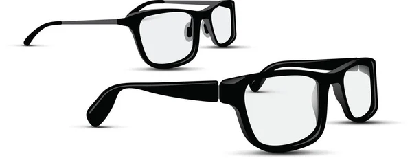 黒と白のメガネ — ストックベクタ