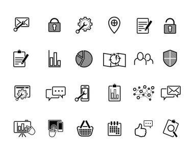 Online web simgesi ve iş Icon set