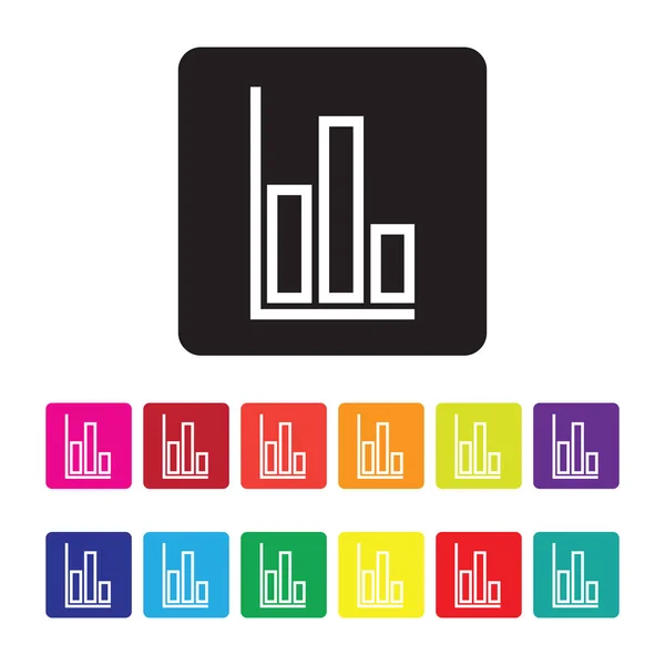 Gráfico gráfico colorido conjunto — Archivo Imágenes Vectoriales