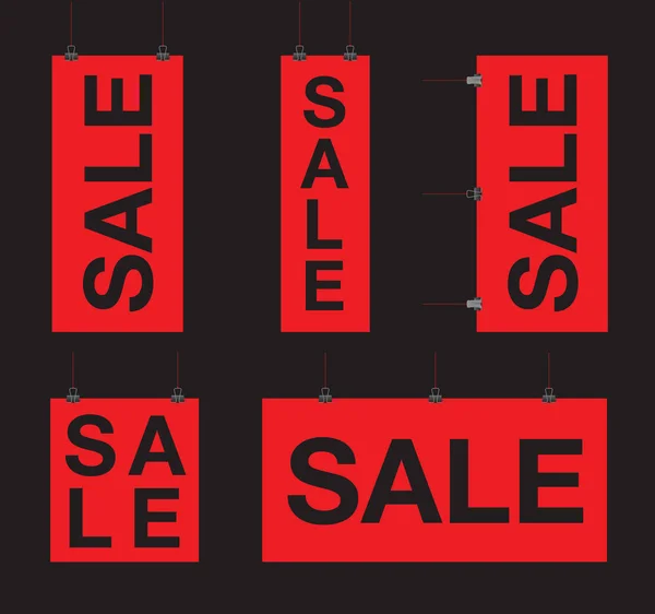 Red sale set sign — Stock Vector