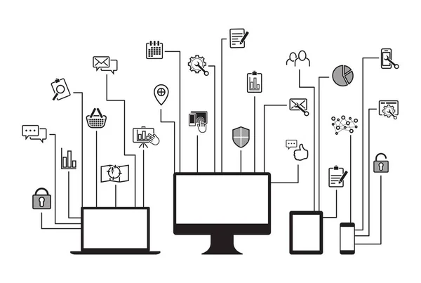 Iconos del sitio web de Internet — Archivo Imágenes Vectoriales