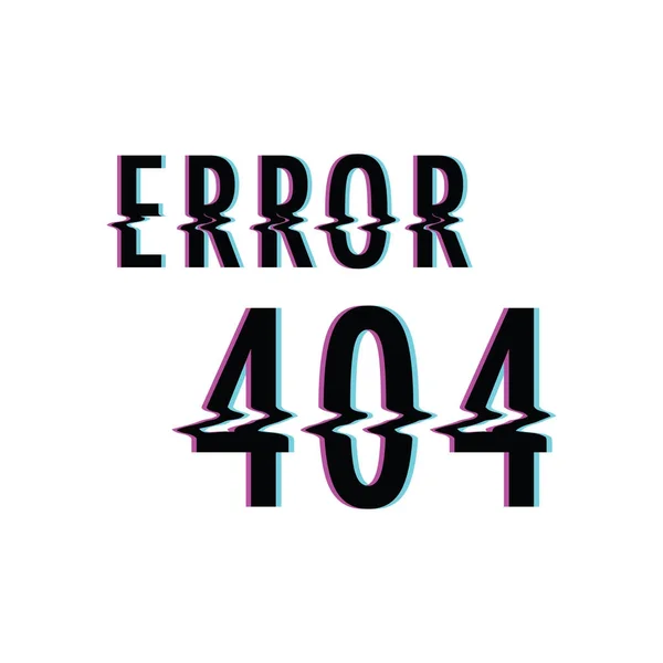 Error 404 texto defectuoso — Vector de stock