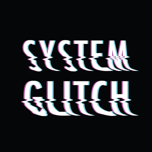 Systemet glitch text — Stock vektor