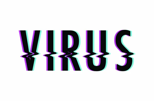 Virus glitch text — Stock vektor