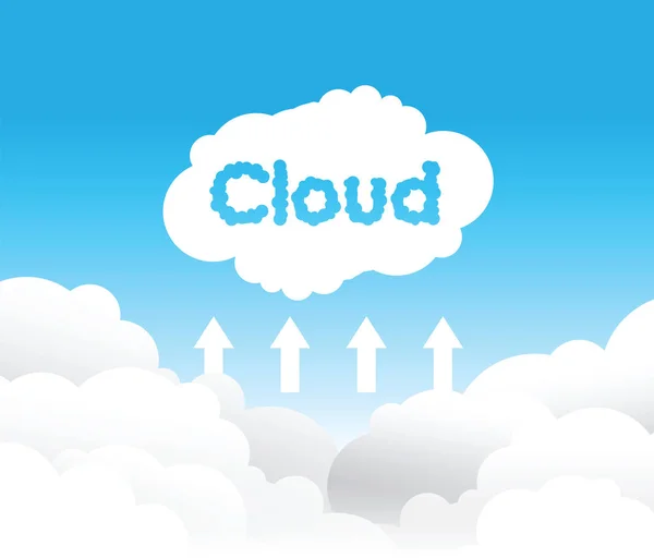 Hintergrund zum Hochladen von Cloud — Stockvektor