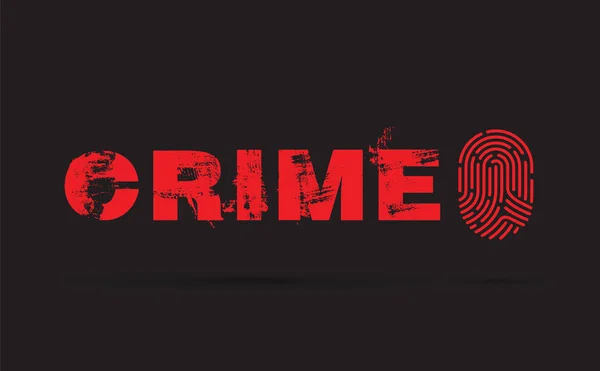 Prevenzione del crimine con un'impronta digitale — Vettoriale Stock