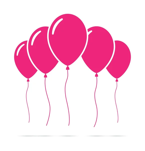 Set de globos rosados — Vector de stock