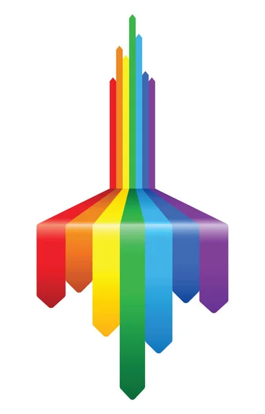 Abstract rainbow arrow background — Stock Vector