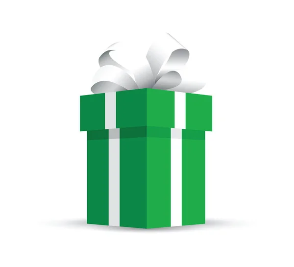 Green present gift — Stock Vector