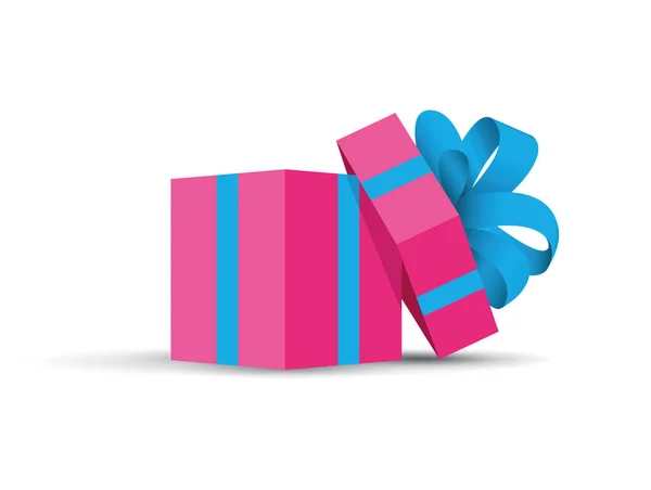 Pink opened present — Stock Vector