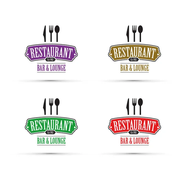 Restoran logo tasarımı — Stok Vektör