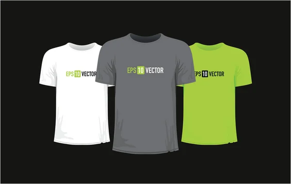 Set van drie tshirts — Stockvector