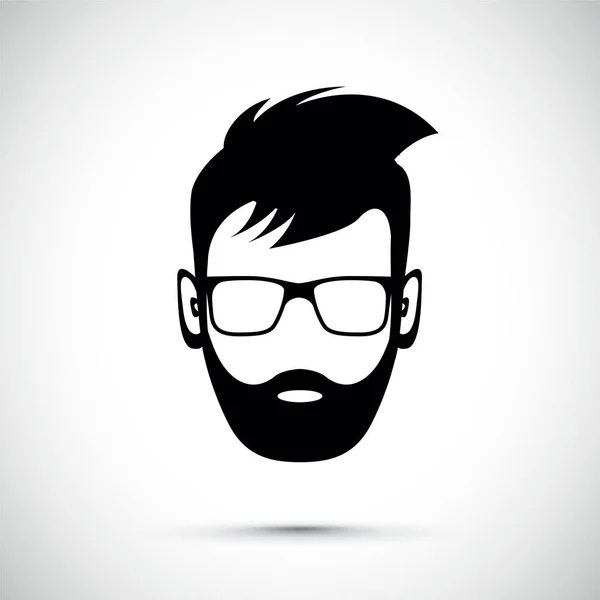 Baard man met zonnebril pictogram — Stockvector