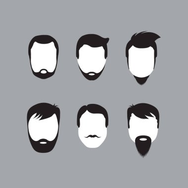 Sakallı adam yüzleri