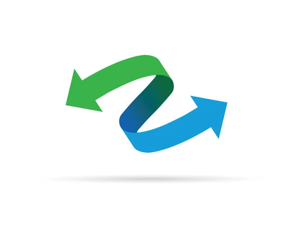 Green blue arrow — Stock Vector