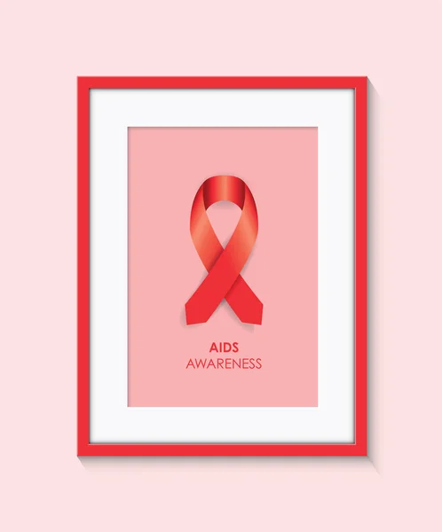 Aids medvetenhet band — Stock vektor