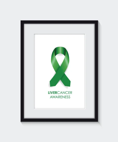 Liver cancer awareness frame — Stock Vector