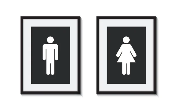 Znak mężczyzn i kobiet w WC — Wektor stockowy