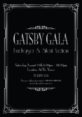 büyük Gatsby gala arka plan