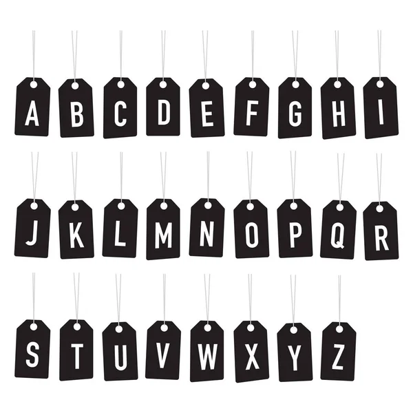 Balises alphabet noir — Image vectorielle