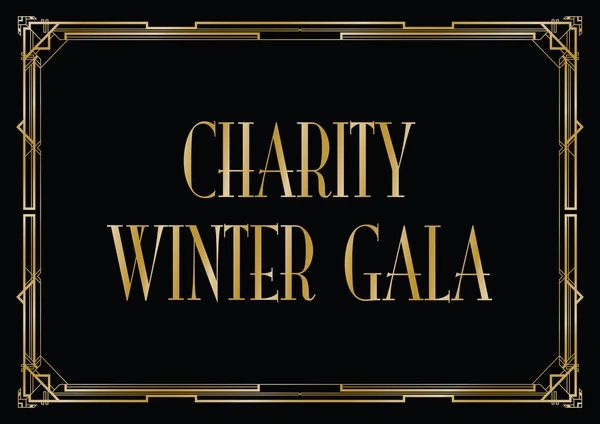 Charity Winter Gala Hintergrund — Stockvektor