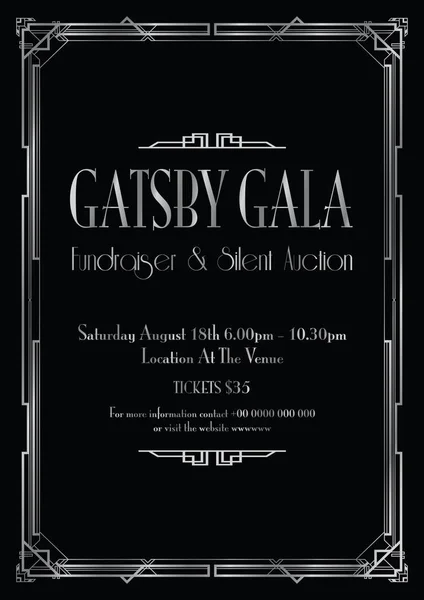 Großer Gatsby-Gala-Hintergrund — Stockvektor