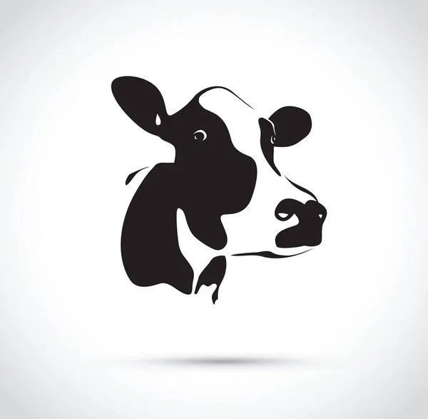 Cabeza abstracta vaca negra — Vector de stock