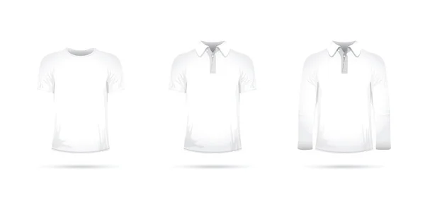Набір білих футболок — стоковий вектор