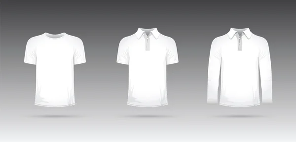 Conjunto de camisetas blancas — Archivo Imágenes Vectoriales