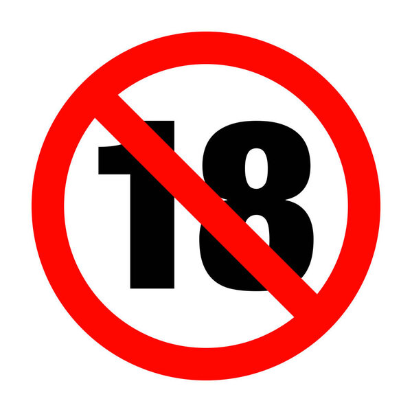 no under eighteen entry badge