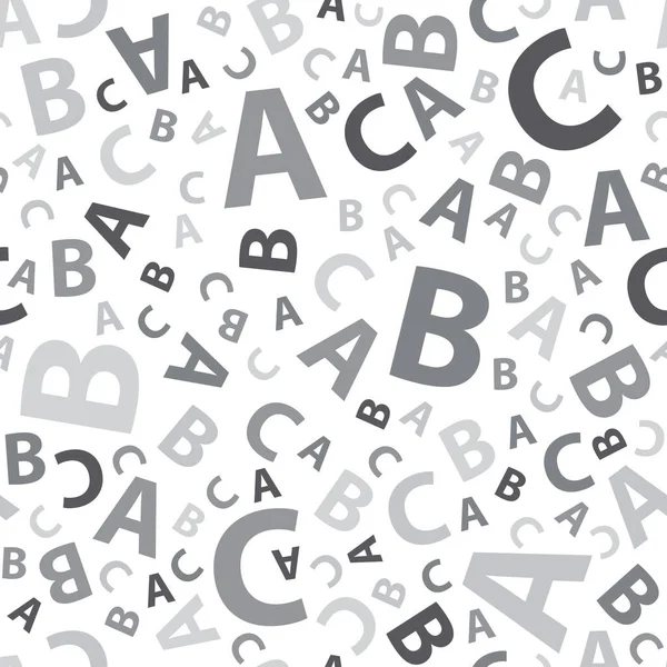 黒と白のAbc文字の背景シームレス — ストックベクタ
