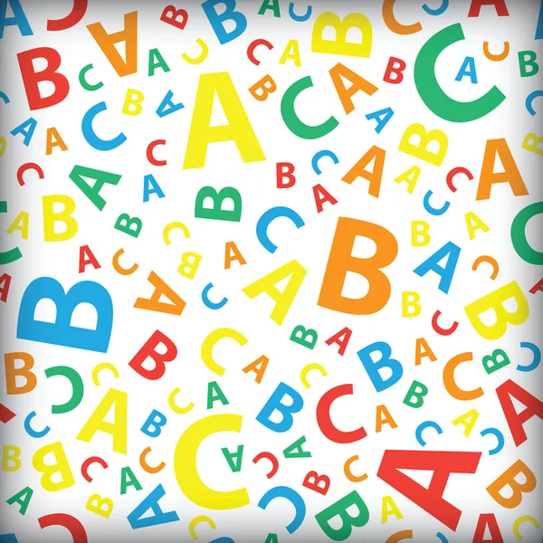 Multicoloured Abc Letter Background Seamless — Stock Vector