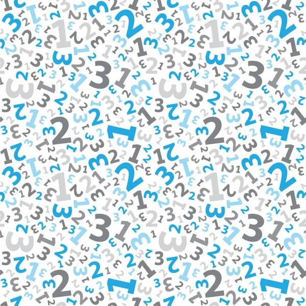 Blue 123 Number Background Seamless — Stock Vector