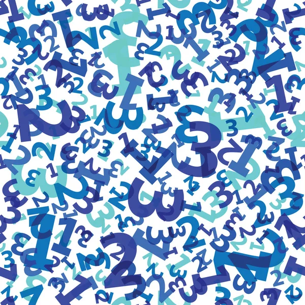 Синій 123 Номер Фону Безшовний — стоковий вектор