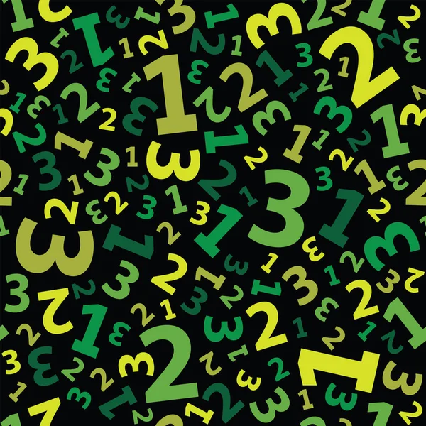 Grön 123 Nummer Bakgrund Sömlös — Stock vektor