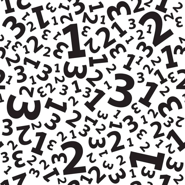Black 123 Number Background Seamless Stock Vector