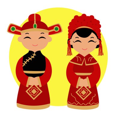 Geleneksel Çince düğün.