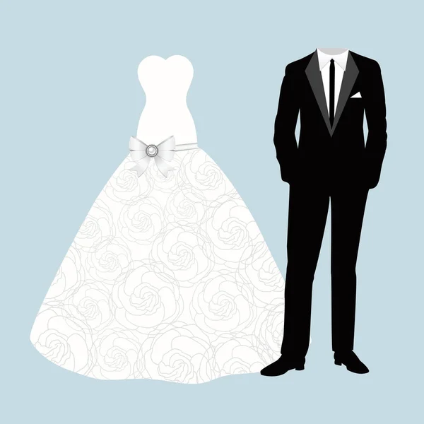 Bride and groom. — Stock Vector