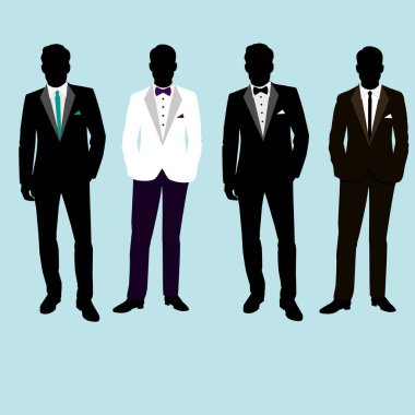 Erkek takım elbise ve smokin düğün.