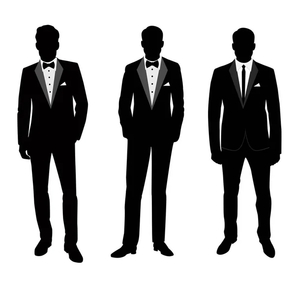 Traje de hombre de boda . — Vector de stock