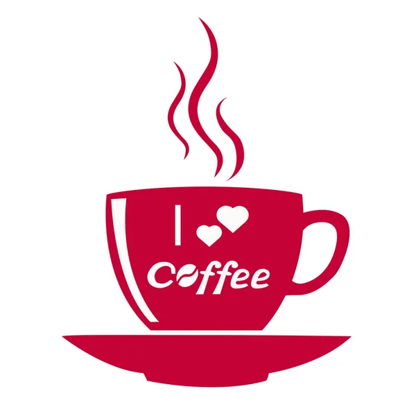 Tasse de café isolé . — Image vectorielle