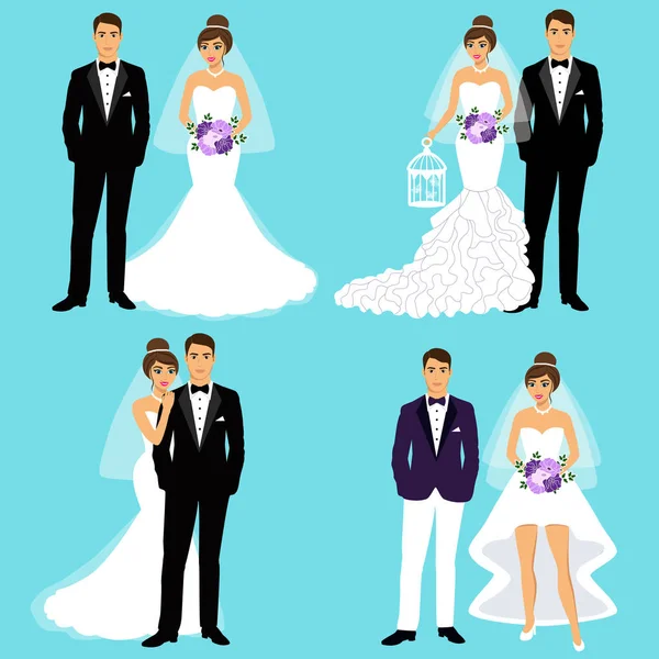 Gelin ve damat. Çift. Ayarla.