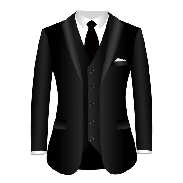 Traje de hombre de boda, esmoquin . — Vector de stock