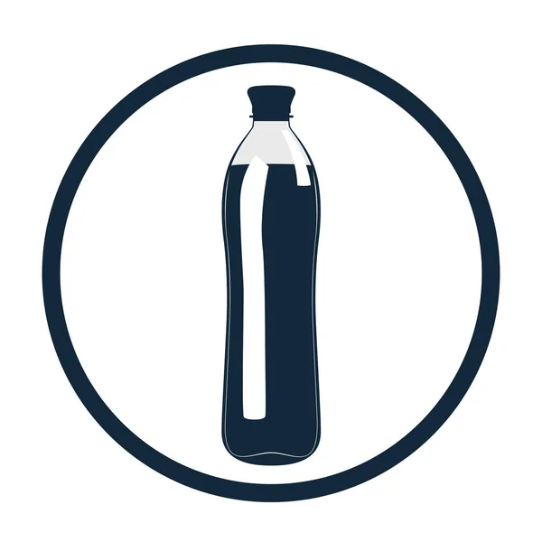 Una botella de agua. Icono . — Vector de stock