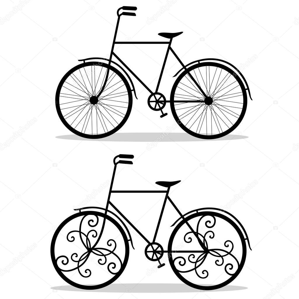 Bicycle. Wedding bicycle.
